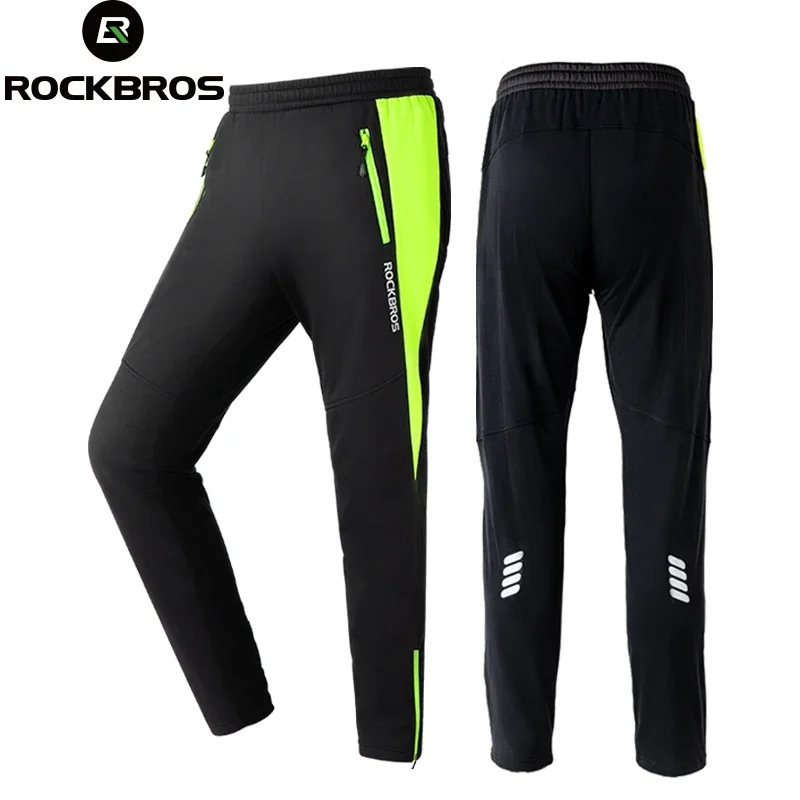 ROCKBROS Cycling Pants Warmer Bike Trousers Windproof High Elasticity Fishing Fitness Long Pants Clothes Sport Equipments