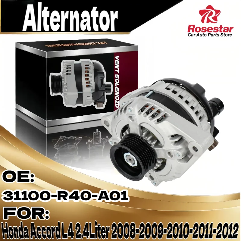 

Alternator for Honda for Accord 2.4L 2008-2012 for Acura for TSX 2.4L 2011-2013 130Amp 12Volt High Output Replacement