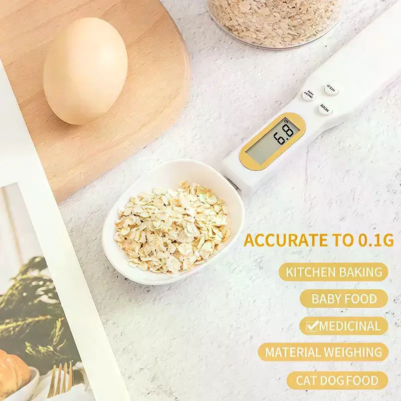 LCD Digital Measurement Adjustable Weighing Spoon Kitchen Scale Electronic Measuring Spoon Coffee Powder Scale Baking Scale