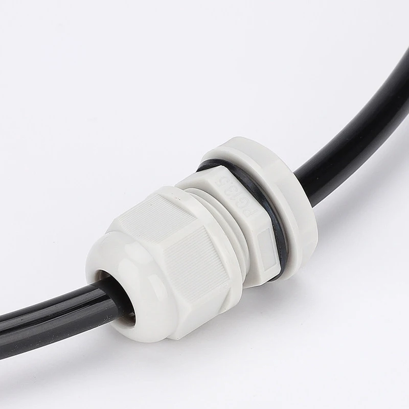 1/2/5/10pcs Waterproof Cable Gland Cable Entry IP68 PG7-PG36 White/Black Nylon Plastic Connector Joint