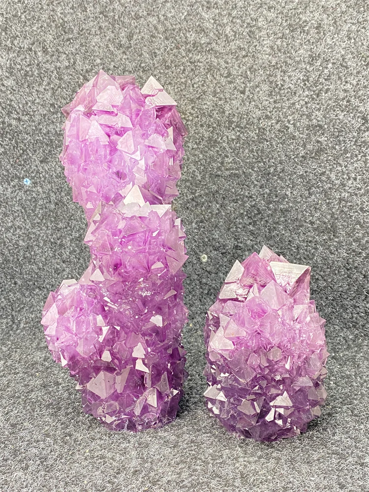 Rare Purple Alum Stone Pineapple Crystal Cluster Mineral Specimen Home Decoration Ornament Gift Feng Shui Wealth Luck