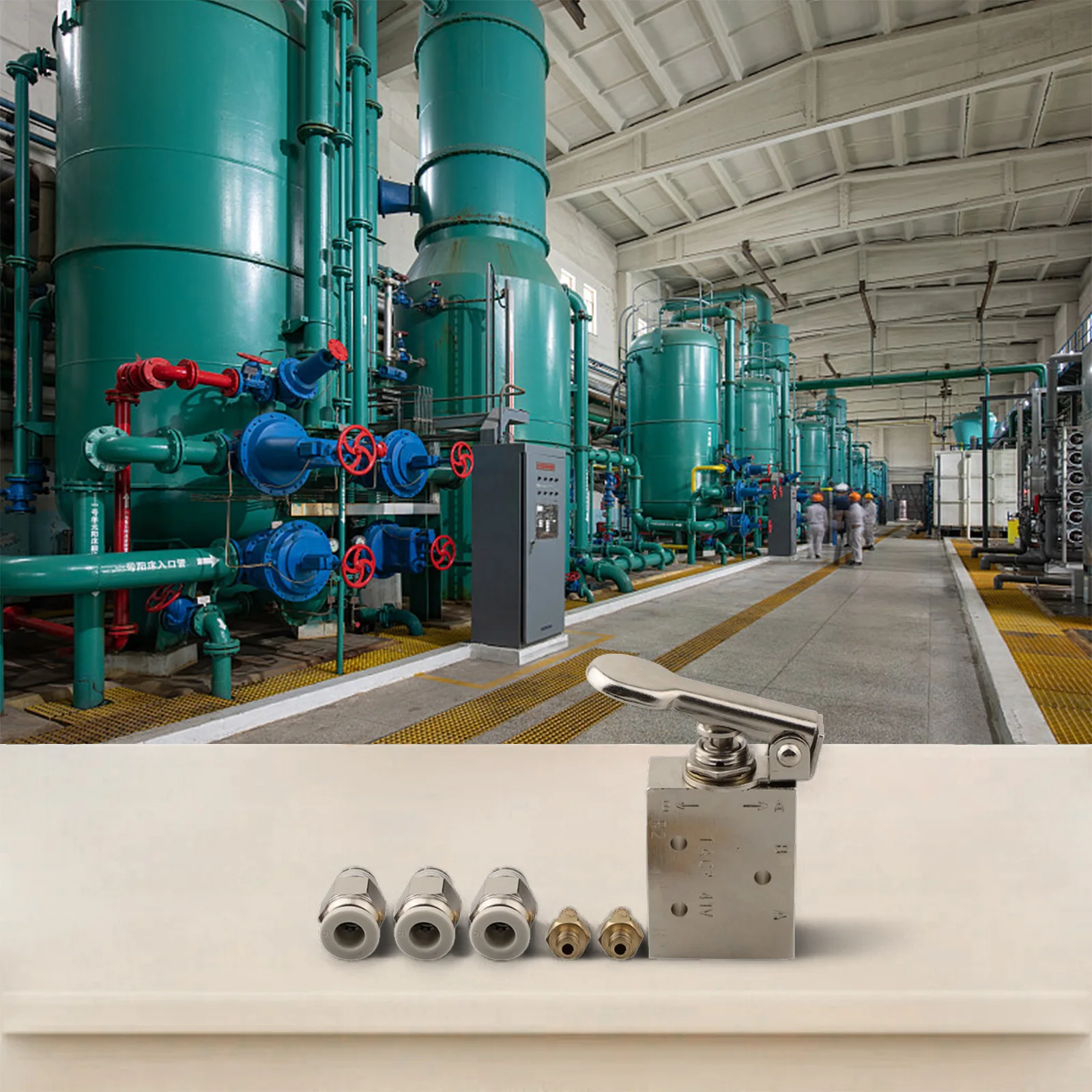 

5 Way Switching Valve Switch Brass Body Valve 31.8*16*62.2mm 2 Position Mechanical Valve Automatic Equipment Control