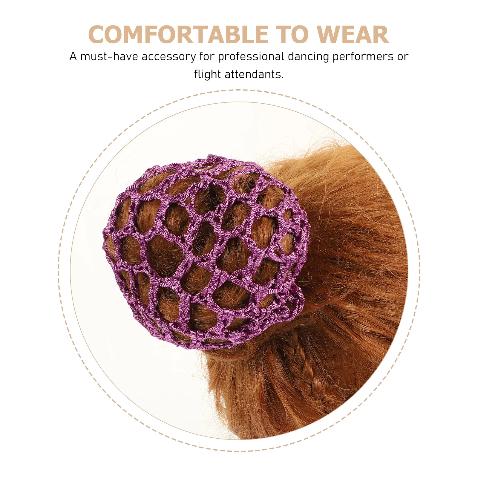 

14Pcs Mesh Crochet Hair Net Premium Elastic Bun Cover Reusable Professional Dance Flight Attendant Snood Hair Bun Net