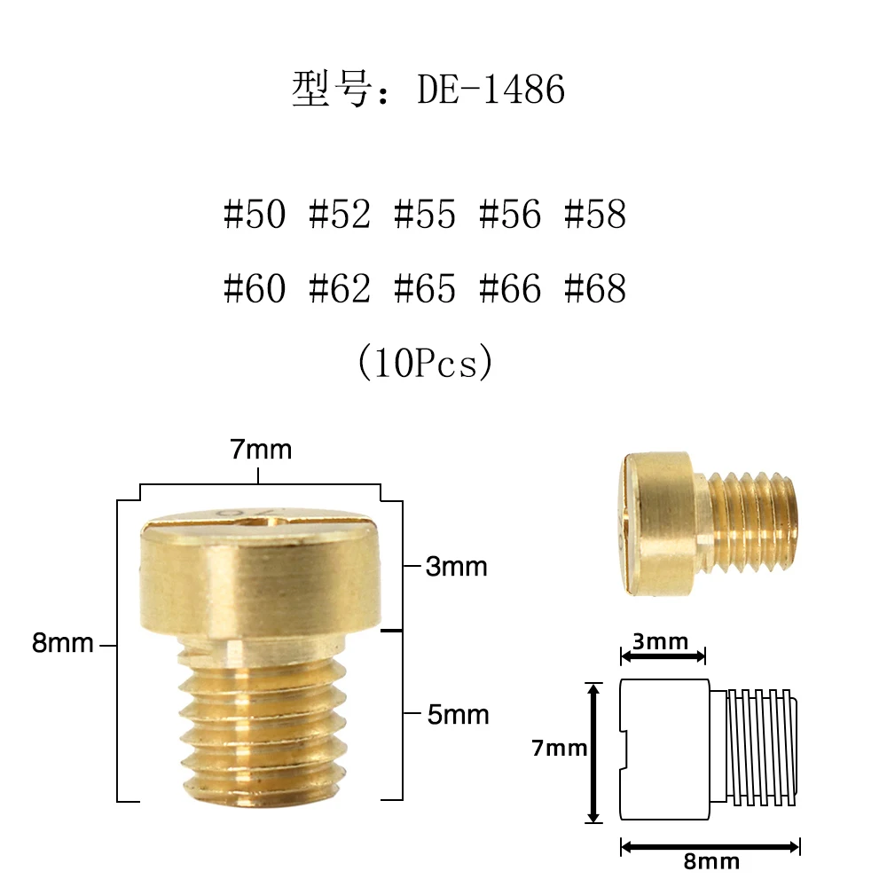 Sclmotos-M5 Draad Carburateur Jet AD/DS Racing Voor Dellorto SHA PHBG NC PHVA Carb Belangrijkste Injector Nozzle Pilot Jet # 30- # 135