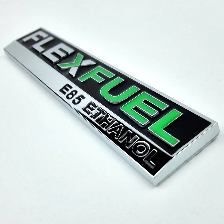 Metal FLEXFUEL Car Side Emblem for Ford Mustang Transit Taurus Fiesta Focus Mondeo Kuga Ranger Sticker Tail Trunk Badge Decal