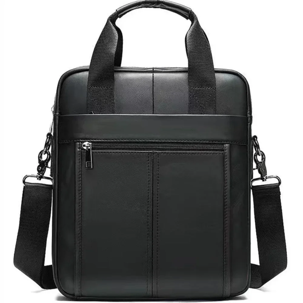 Bolso de mano 2024 de cuero genuino para hombre, bandolera vertical de viaje de negocios, iPad de 100% pulgadas, 13,3