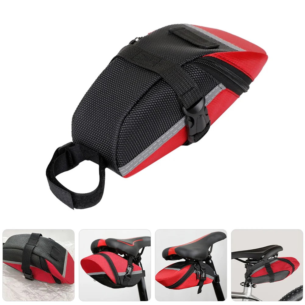 

Red Waterproof Mountain Bike Saddle Tail Bag Compact Under Seat Cycling Storage Tool Organizer Bike Backpack Bicycle Packing Bag