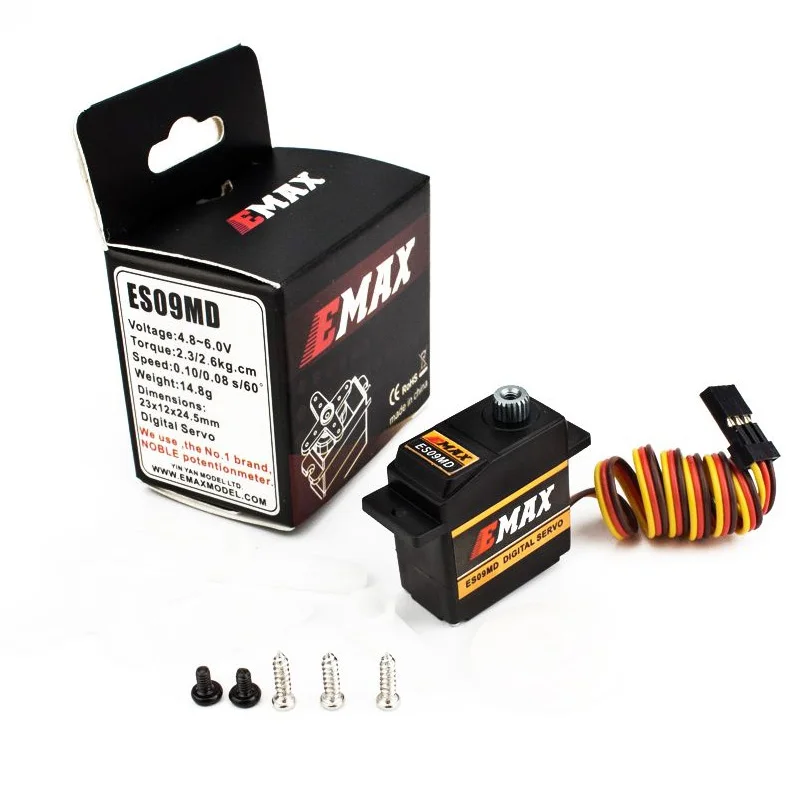 EMAX Dual-bearing Special ES09MD Swash Metal Digital Servo لطائرة هليكوبتر TREX Align 450 (es08ma es08md es08a) #5