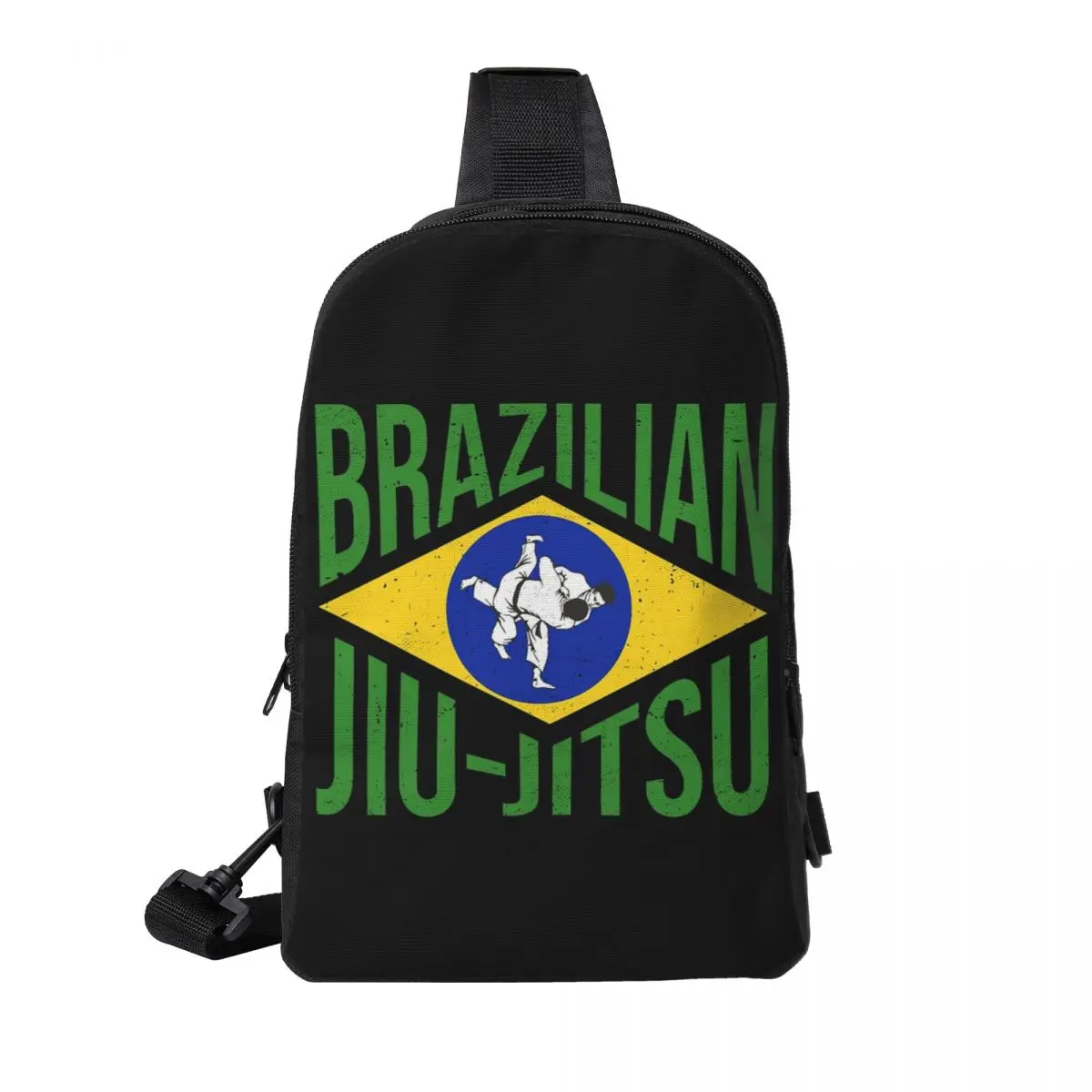 

Brazilian Jiu-Jitsu BJJ Chest Bag Men Sling Crossbody Backpack Chest Bag Travel Hiking Daypack Shoulder Bag