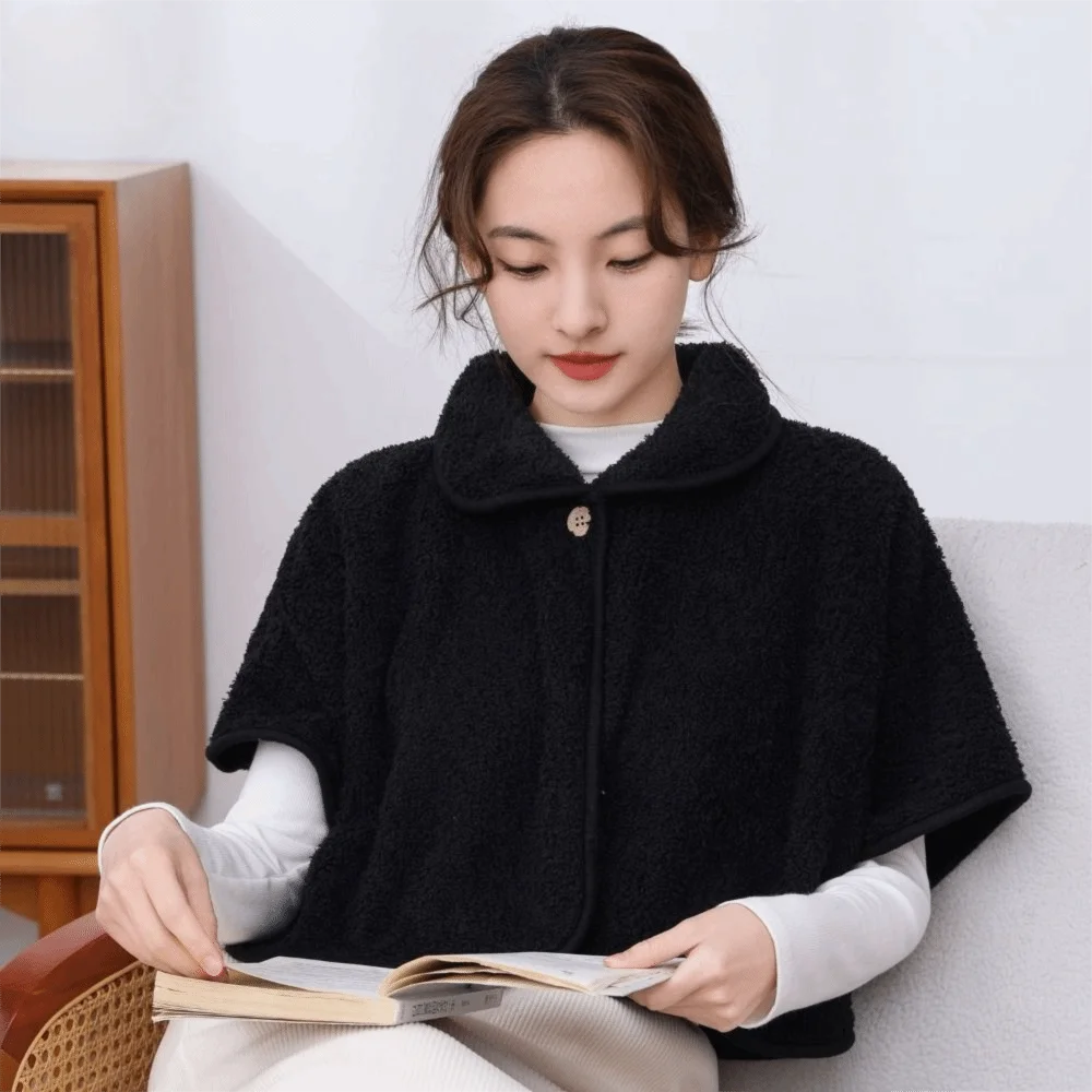 شال مريح ناعم من القطيفة بياقة كاذبة دافئة للخريف والشتاء وشاح حماية للعمود الفقري العنقي للنساء والفتيات #3