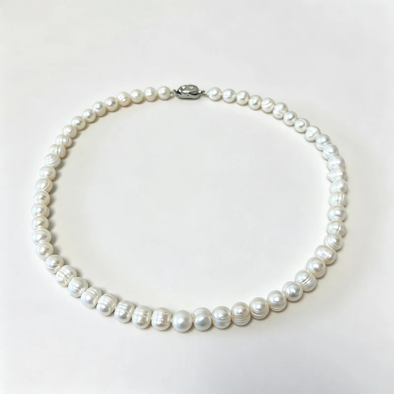 

Natural Freshwater Pearl Necklace Wholesale 8-9-10mm round Beads Jewelry for Women Girls Birthday Engagement Wedding Anniversary
