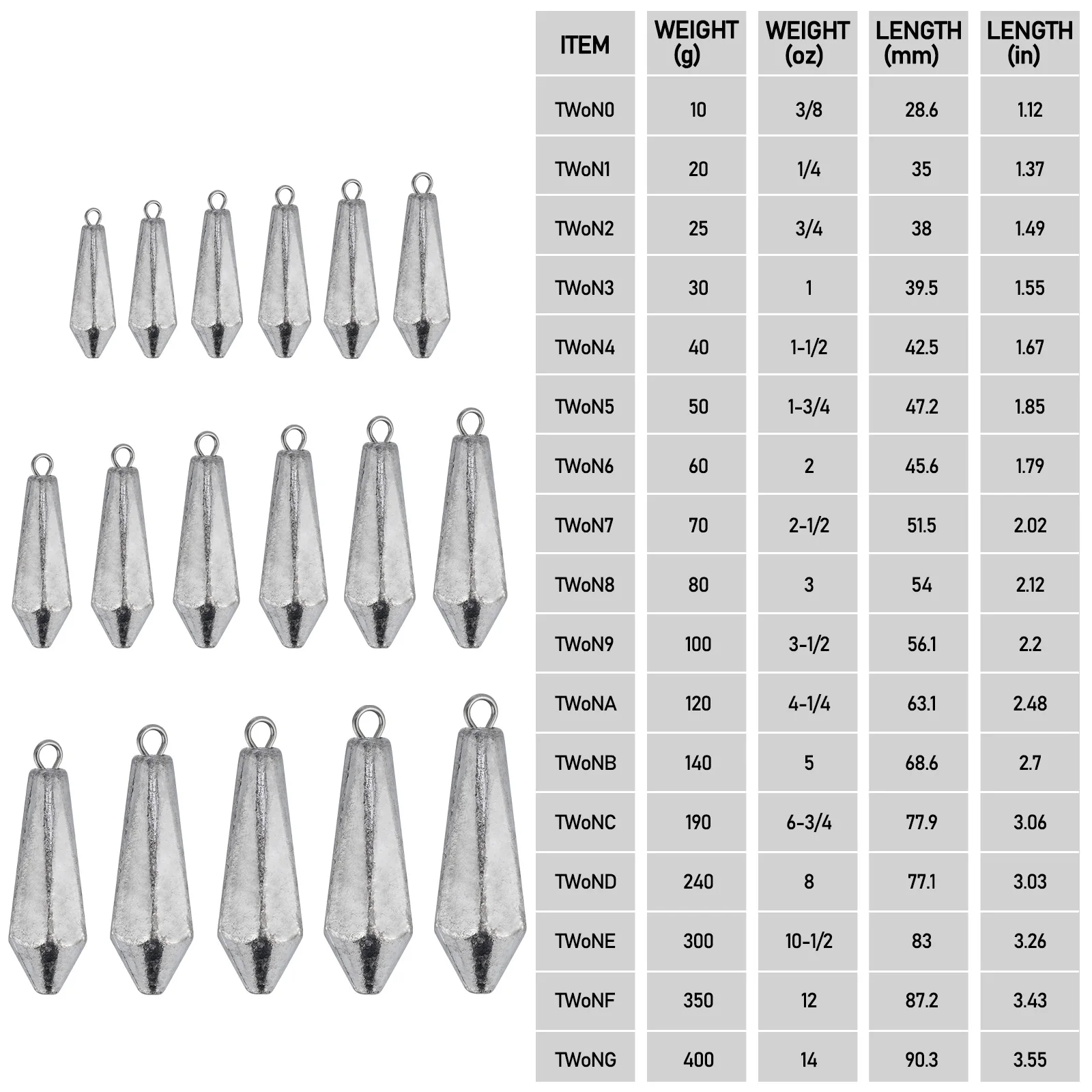 Fishing Weights Sinker Hexagonal Drop Shot Long Casting Sinker Surf Fishing Sinker Catfish Saltwater Bass Trout 10g-100g