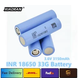 INR18650-33G Rechargeable Li-Ion Battery Cell 3.6V 3150mAh Flat Top 6.5A Discharge 18650 Batteries For Remote Control Clock Toys