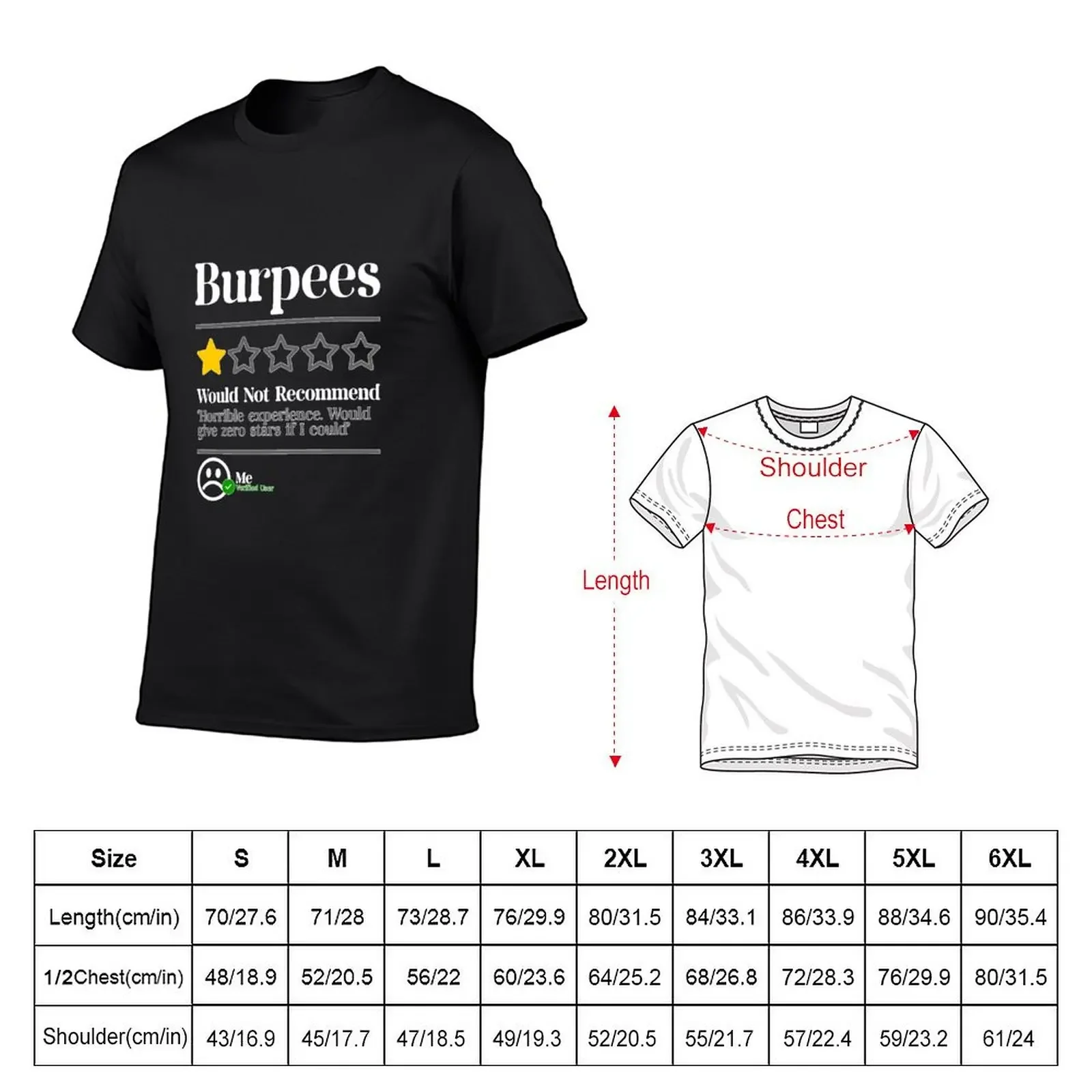 Burpees Do Not Recommend 1 Star Rating Funny Gym Workout NL T-shirt customizeds vintage blanks t shirt for men