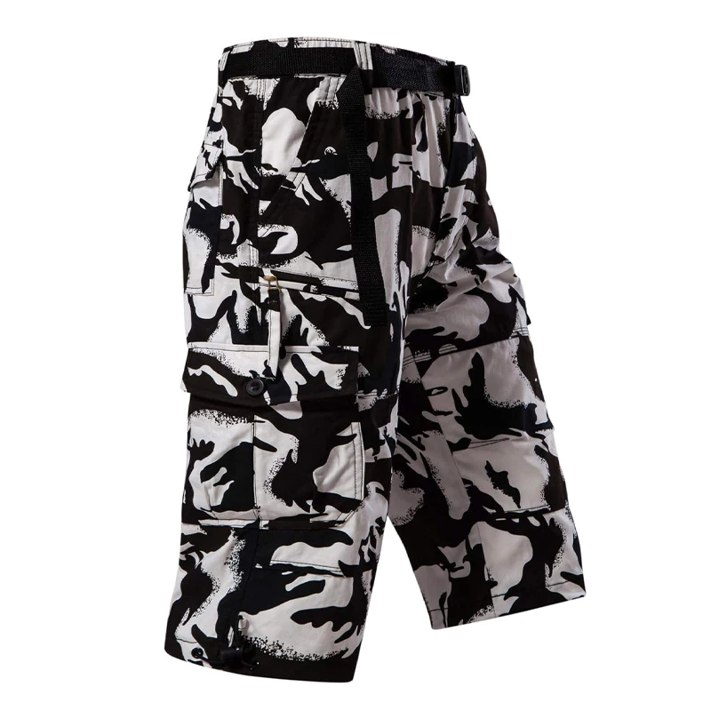 Amazon Summer Men's Casual Cargo Shorts European American Running Shorts Multi Pocket Casual Capri Short Pants