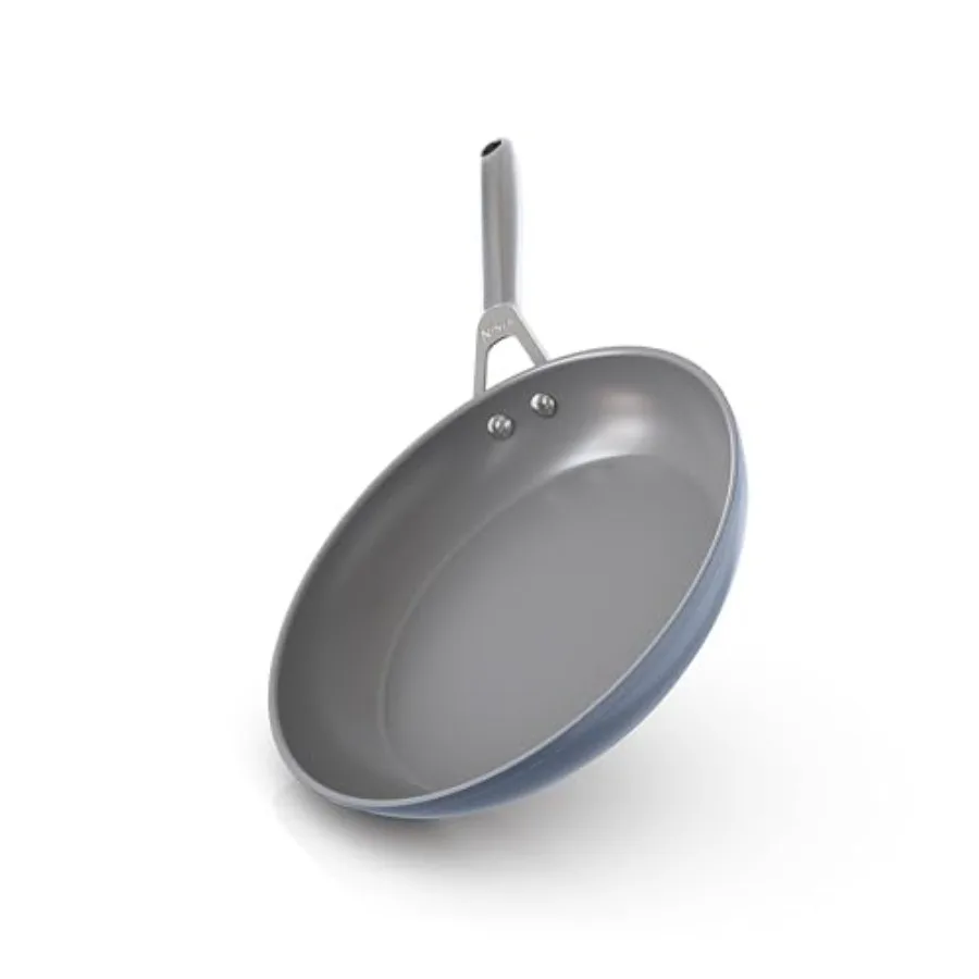 

Керамическая сковорода Ceramic Pro 10.25 дюймов, антипригарная, нетоксичная, без PTFE, с керамическим покрытием, ручка из нержавеющей стали, подходит для плиты и духовки до 550°C ° Ф.А.