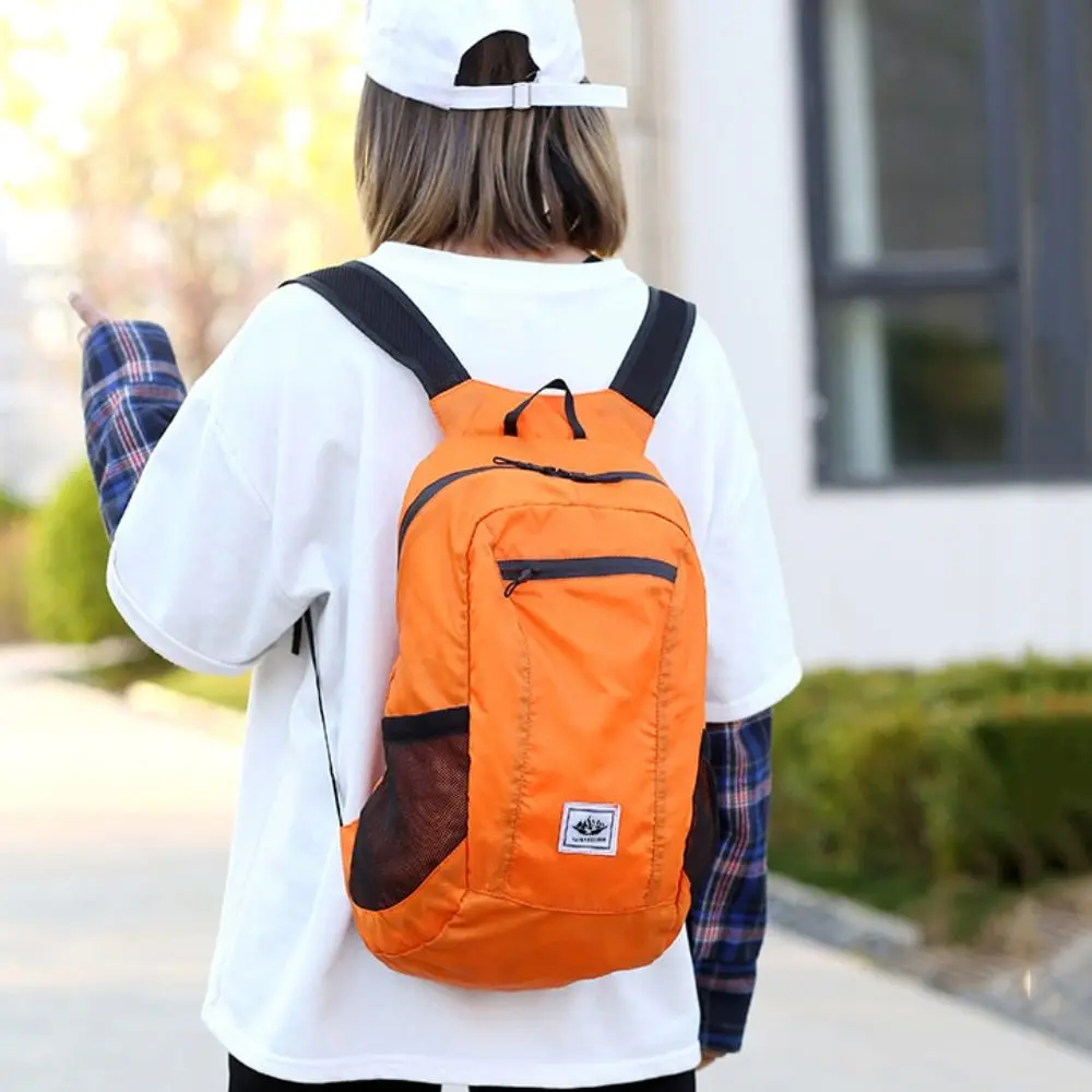 

Складной рюкзак большой емкости, складная сумка для альпинизма на молнии, водонепроницаемый спортивный рюкзак, легкая нейлоновая сумка для пешего туризма