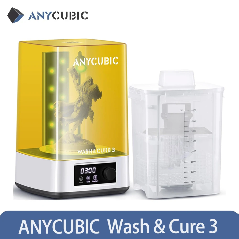 

ANYCUBIC Wash & Cure 3 Newest Uparaded Volume 2 in 1 Wash and Cure Station for Anycubic Photon Mono 4K 2 LCD SLA DLP 3D Printer