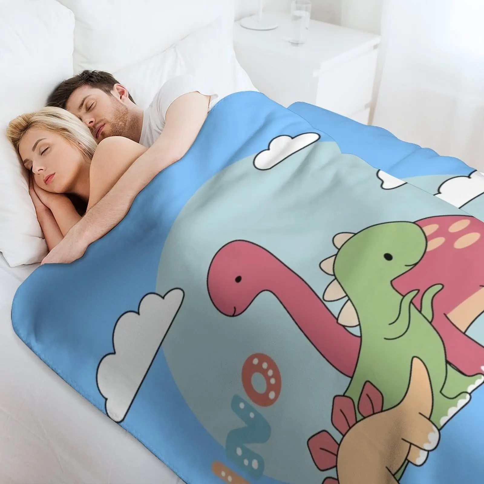 لا بأس أن تكون على ما يرام دينو رحلة الطريق تي شيرت رمي بطانية تتحرك القطبية الفاخرة لبطانيات الشتاء #4