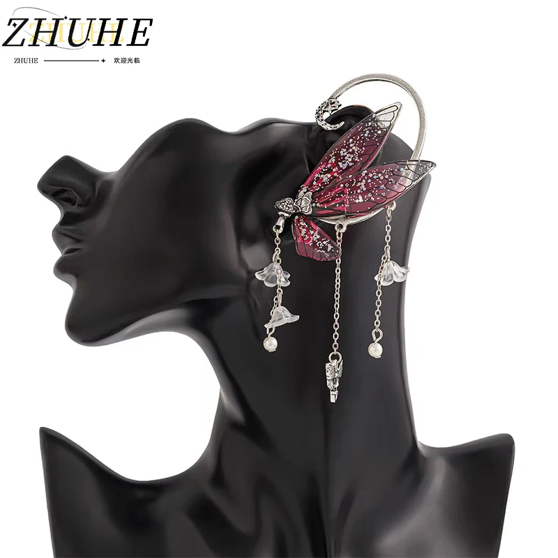

ZHUHE The Classic Punk-style Fairy Butterfly Ear Pendant Is A Jewelry Accessory For The Women's Carnival