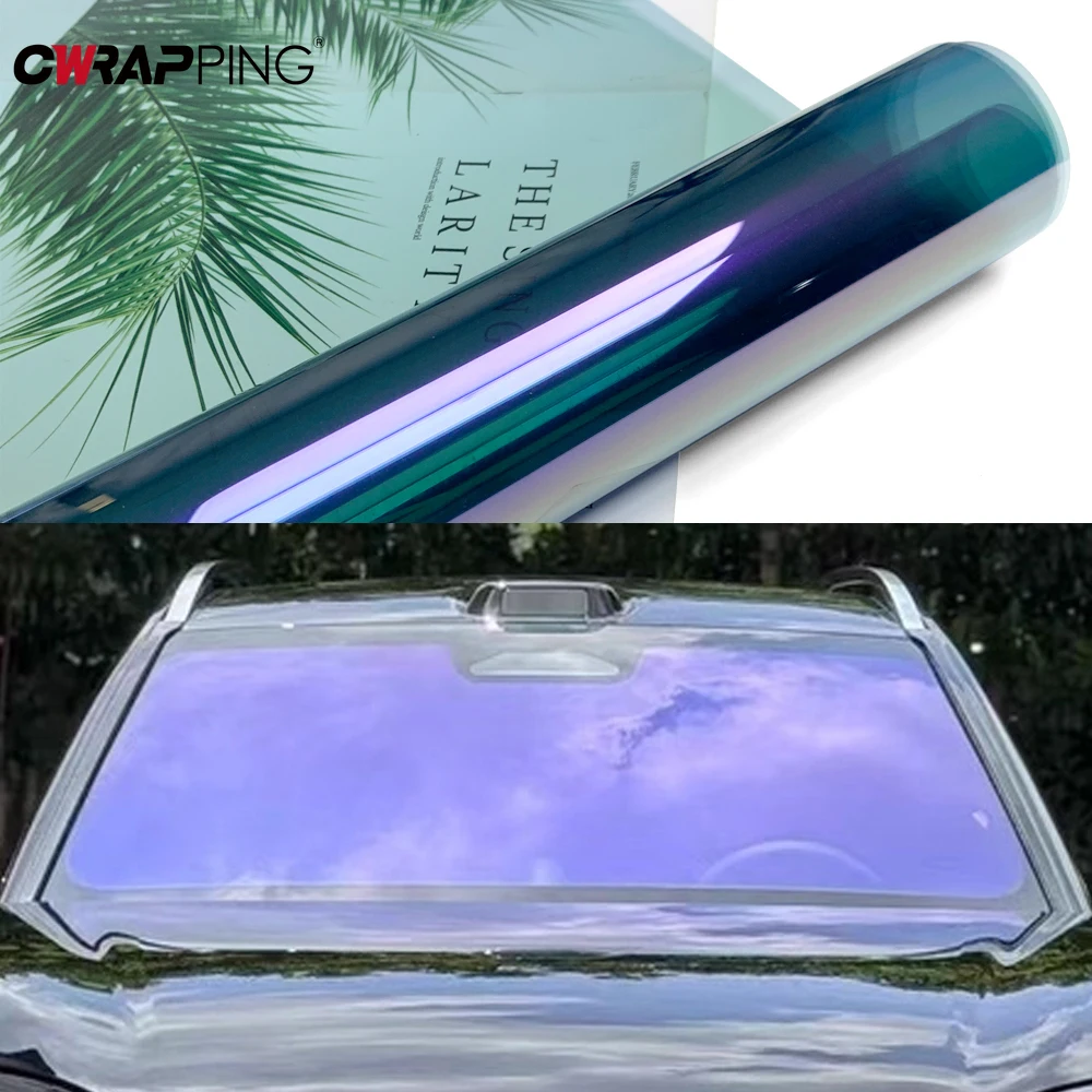 

Chameleon Car Side Windshield Window Tint Film VLT Purple Nano Ceramic Solar Proof Glass Tinting Vinyl for Auto Accessories