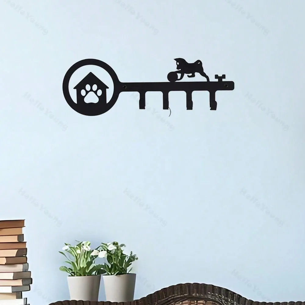 

Black Steel Wall Hooks Vintage Coat Rack for Hallway Entryway Decorative Organizer Home Entryway Storage