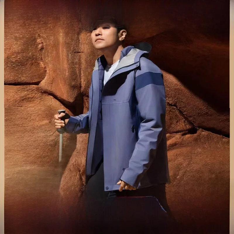 

Костюм для альпинизма Banana Le Tee-in-One: теплый, ветрозащитный, пухонепроницаемый, с отстегивающимися элементами, для активного отдыха на природе, дождевик-куртка