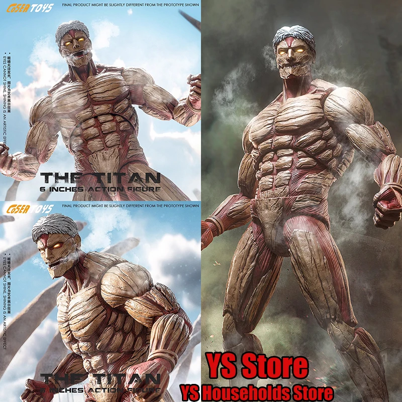 

COSER TOYS AD-003 1/12 Collecitble Wood The Titan Comic Yoroi no Kyojin Movable 6inch Full Set Action Figure Fans Gifts Doll