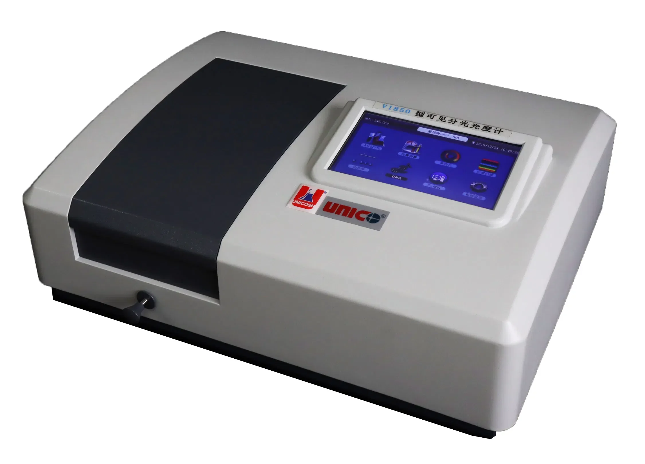 new Unico V1850 Visible Spectrophotometer with Color Touch Screen