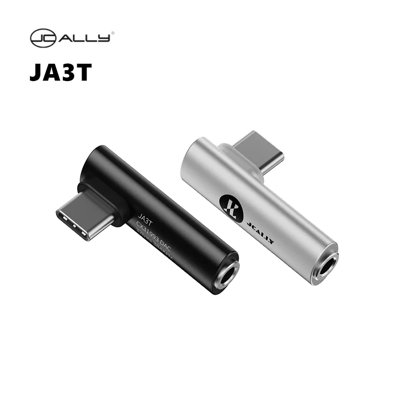 JCALLY JA3T Digitale Audio Draagbare Decodering CX31993 DAC Type-C naar 3.5mm Hoofdtelefoonversterker Hifi 32bit/384KHz L Plug Adapter