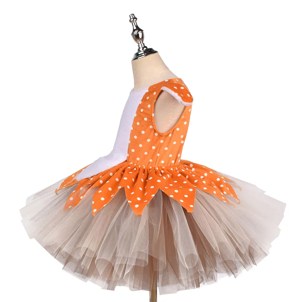 Elk Cosplay Tutu Dress Headwear Stage Performance Costume Kids Girl Top Skirt Children Outfits Halloween Carnival Party  Suit