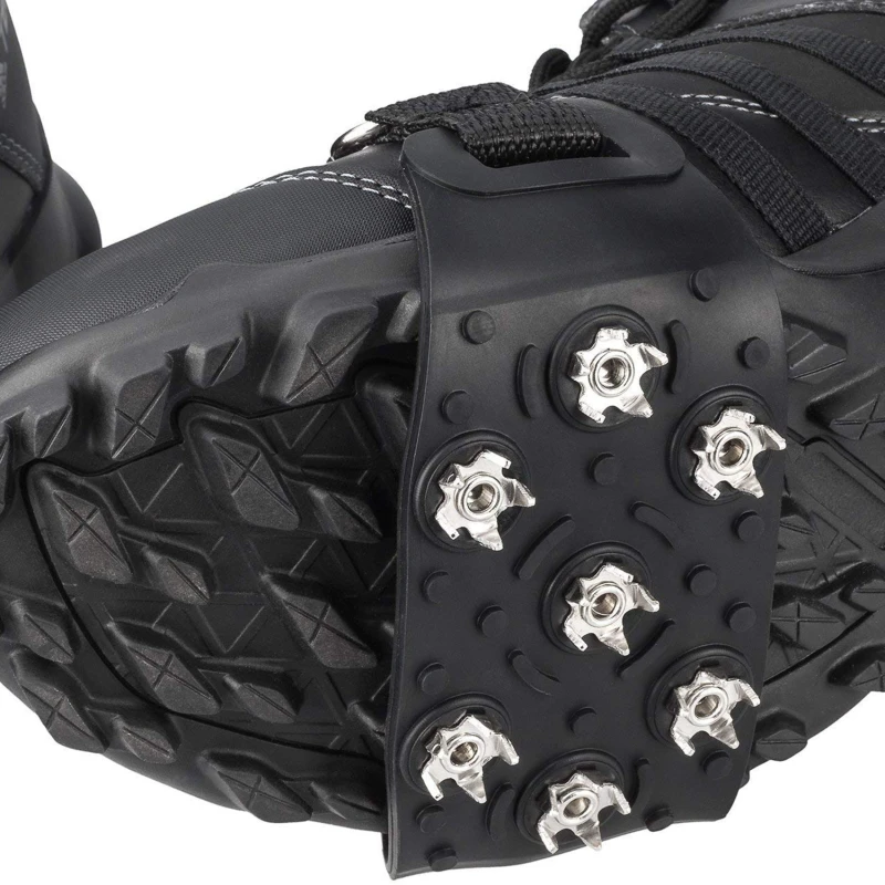 حذاء سبايك شتوي شتوي فيلكرو آيس كلو للتسلق في الهواء الطلق على جبال الثلج وأرض الثلج مضاد للانزلاق قابل للتعديل #5