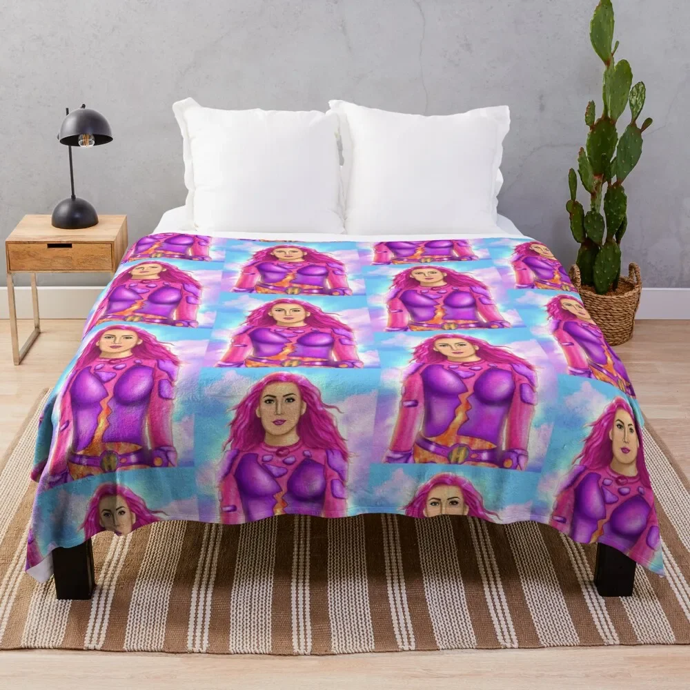 

shark boy and lava Girl drawing WE CAN BE HEROES netflix Throw Blanket Anti Shedding Soft Fuzzy Blanket for Home