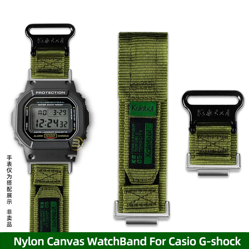 الرياضة النايلون قماش حزام الساعات ل كاسيو G-shock Dw5600 gw-m5610 Gw-b5600 GA2100 GM2100 GM-5600 حزام ساعة اليد الرجال الغوص سوار
