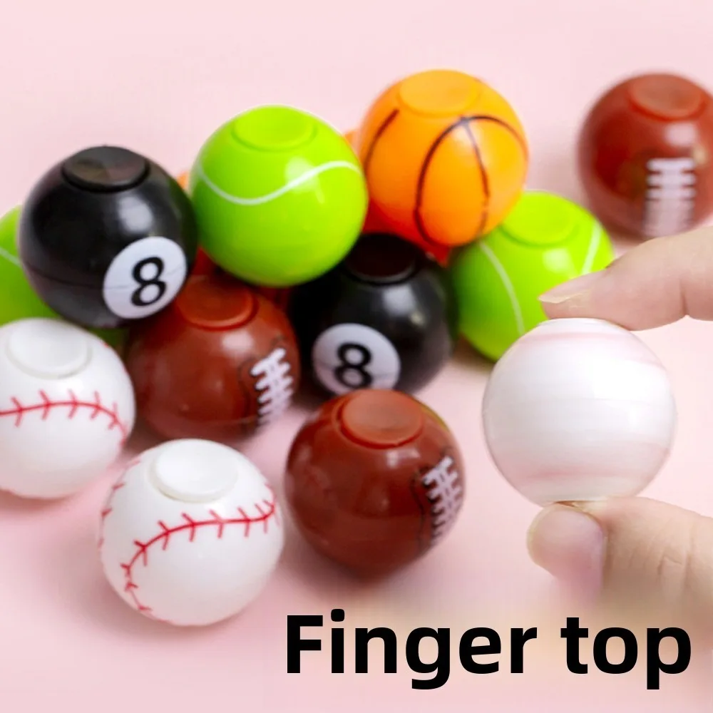 10-30Pcs 3.5cm Football Top Basketball Baseball Tennis Rugby Billiards Fidget Spinner Children Birthday Wedding Party Guest Gift