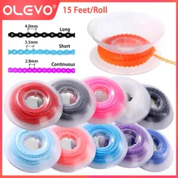 OLEVO 4.5m Dental Power Chain Orthodontics Elastic Ultra Powerchains For Teeth Braces Rubber Bands Leagues Long Short Continuous