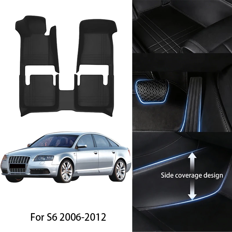 

Комплект автомобильных ковриков из искусственной кожи на заказ для Audi S6 2006-2024: Роскошные аксессуары для интерьера авто