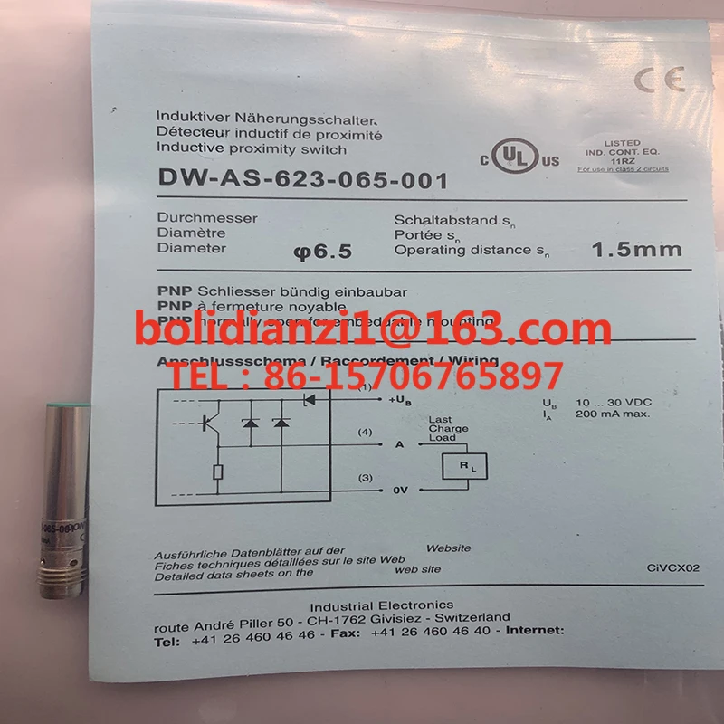 Original Proximity Switch DW-AS-623-065-001 DW-AS-604-065-001 In Stock