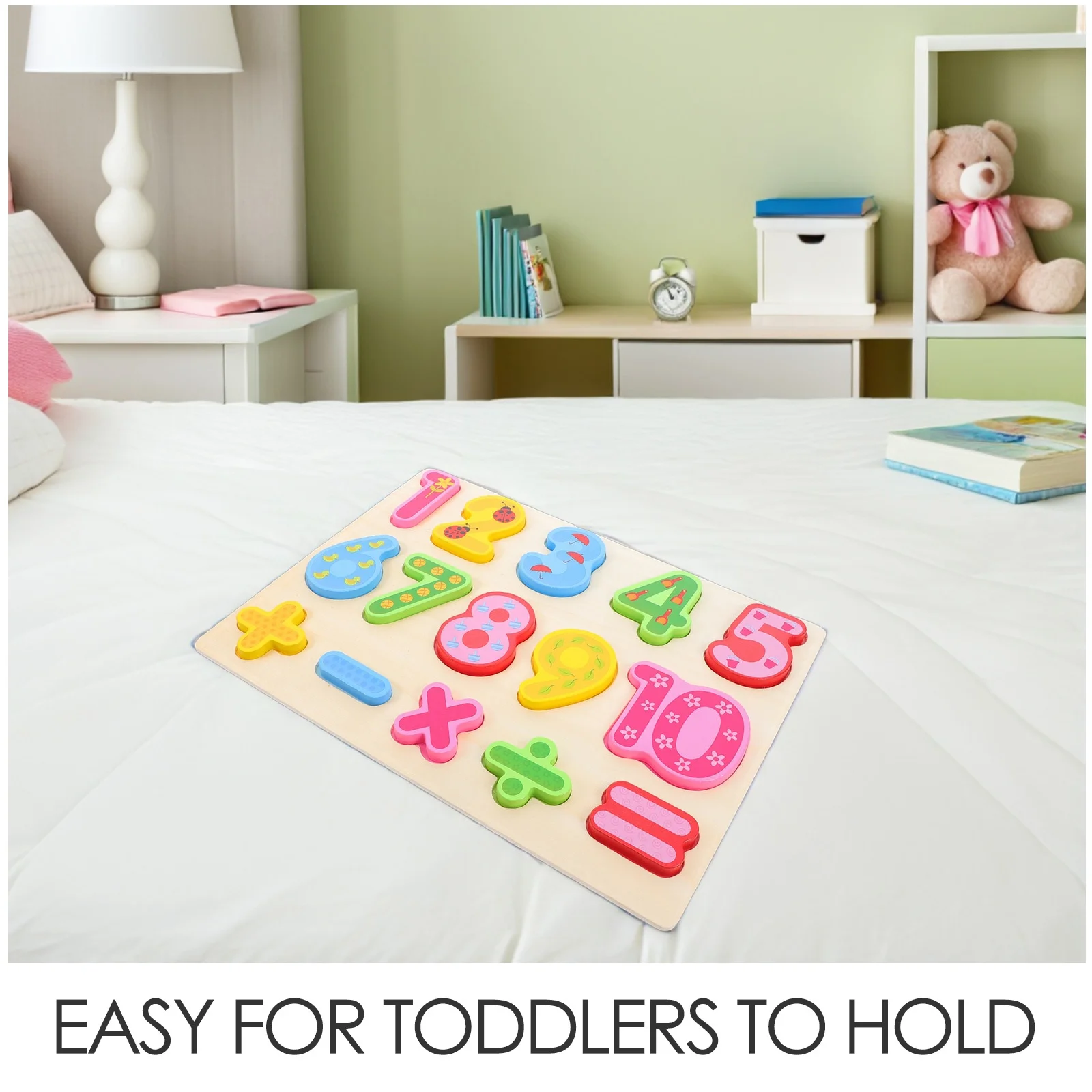 3 szt. Drewniane puzzle Montessori Alfabet Cyfry Kształty Edukacyjne Gry do wczesnej nauki dopasowywania dla maluchów Drewniane cyfry arabskie