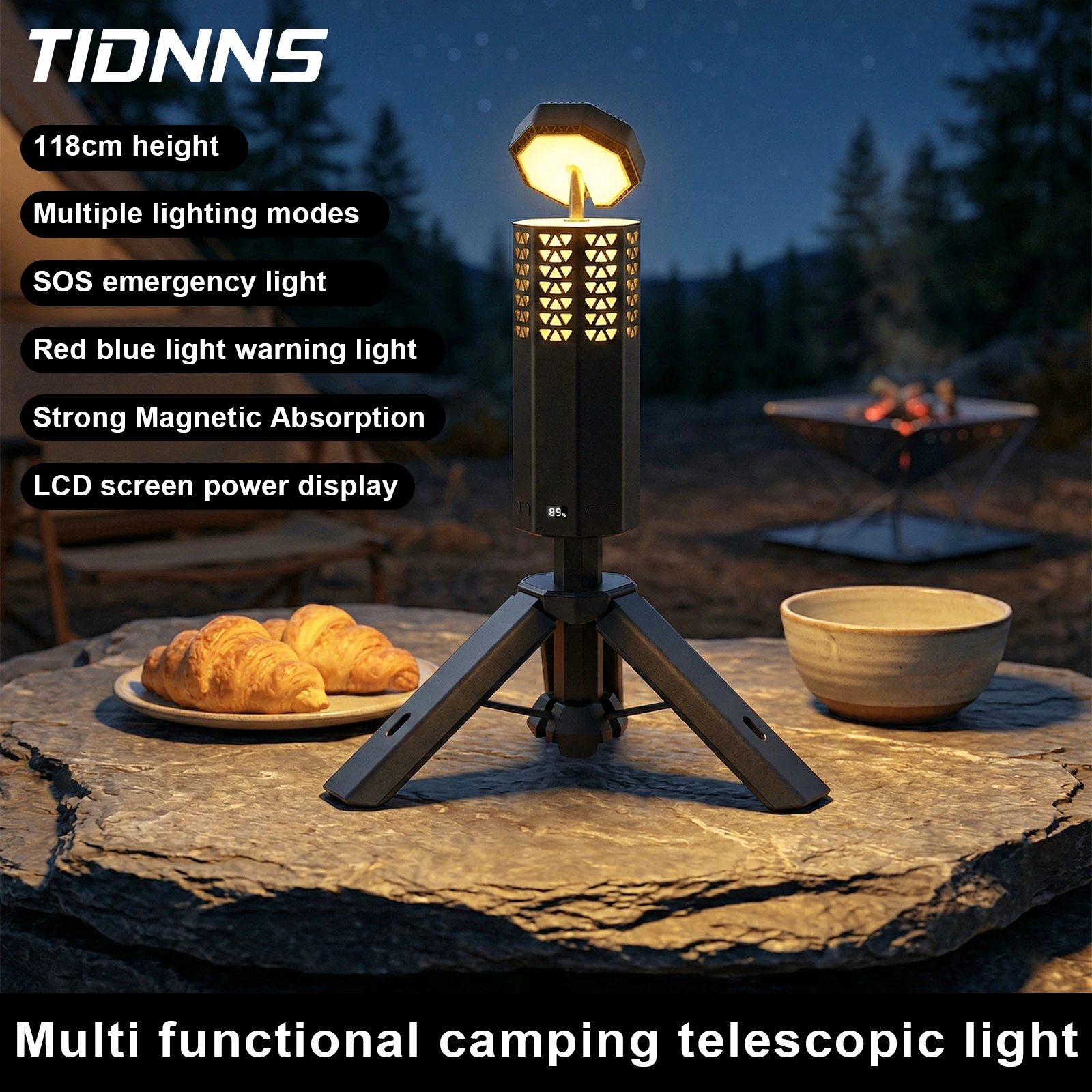 

Telescopic Camping Light Rechargeable Fishing Lantern Dimming Night Atmosphere Light Emergency Light for Power Failure 20000mAh