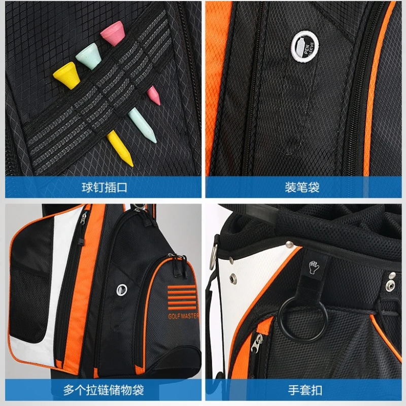 PGM Golf Bag for Men and Women 14 Holes Pvc 2.3kg Lightweight Nylon Golf Club Bag Portable Version Golf Stand Bag QB027