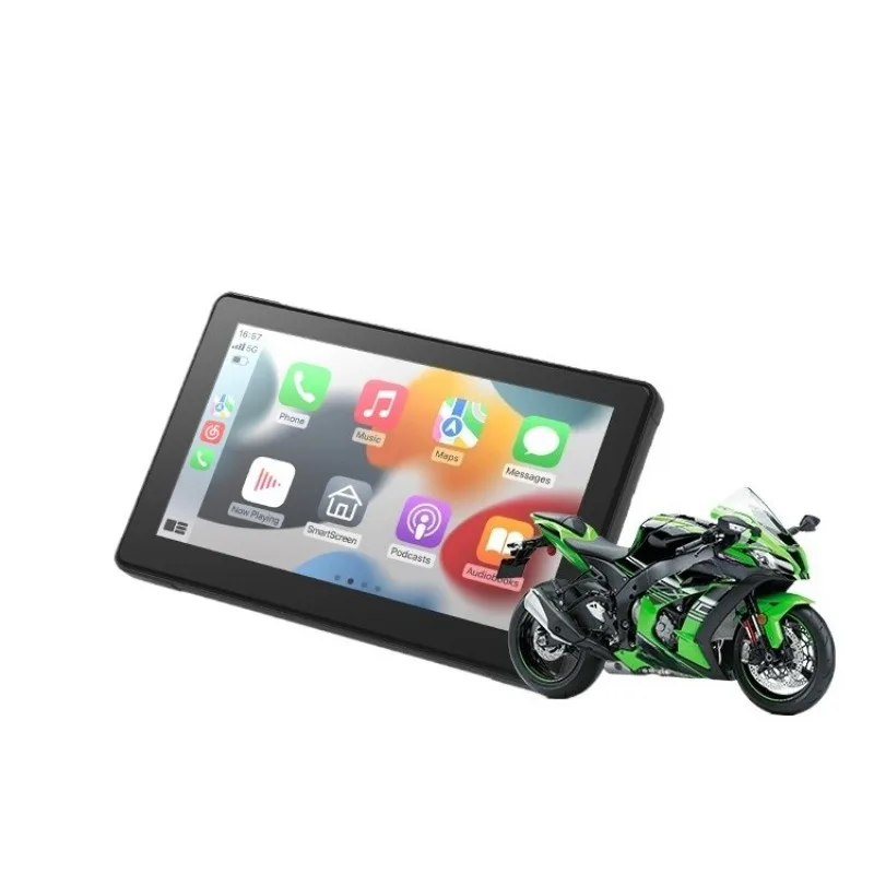 7 Inch Motorcycle Dash Cam Wireless Car DVR Front Rear Dual Recording GPS Navigation Tire Pressure Monitoring Waterproof Touch