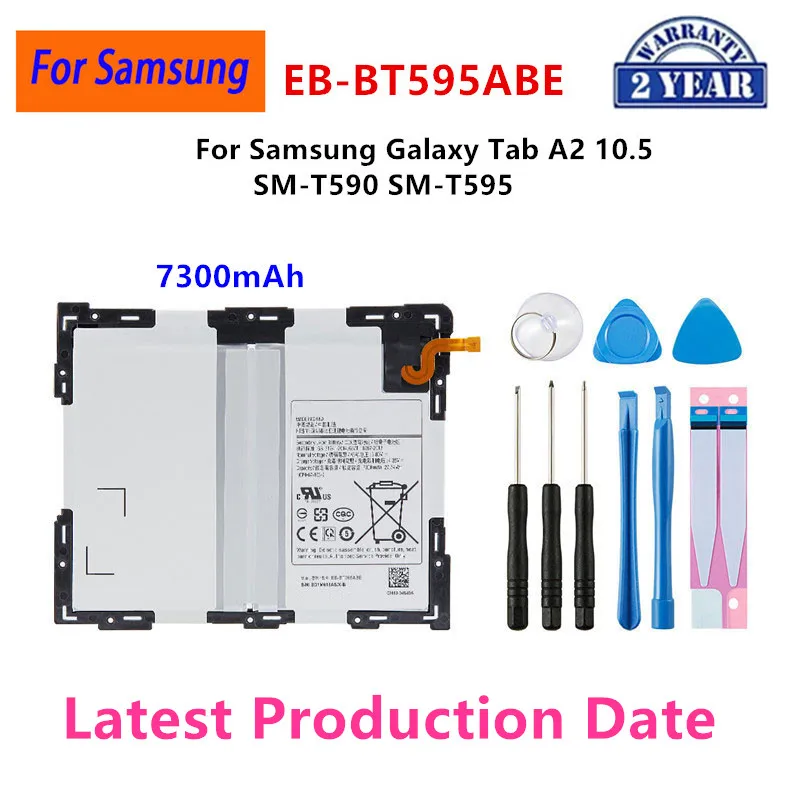 

Brand New EB-BT595ABE 7300mAh Replacement Tablet Battery For Samsung Galaxy Tab A2 10.5 SM-T590 SM-T595 T590 T595 +Tools