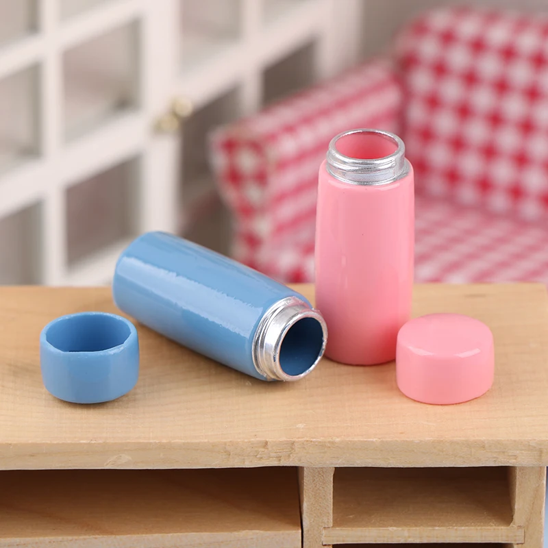 1/12 Dollhouse Miniature Thermos Cups Water Cup Doll House Food Play Scene Decor Accessories