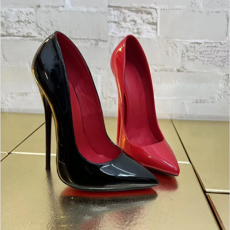 FHC 2024 New 16cm Extremely High Heels,Women Pumps,Spring Satage Show Dance Shoes,Shallow Out,Slip On,Red,White,Black,Dropship