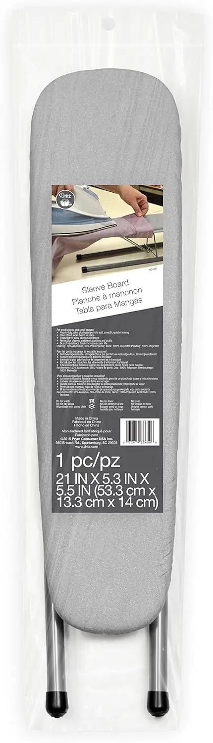 

Collapsible Sleeve Board for Ironing, 5x5.5x21 Inch, Gray - Portable & Space-Saving