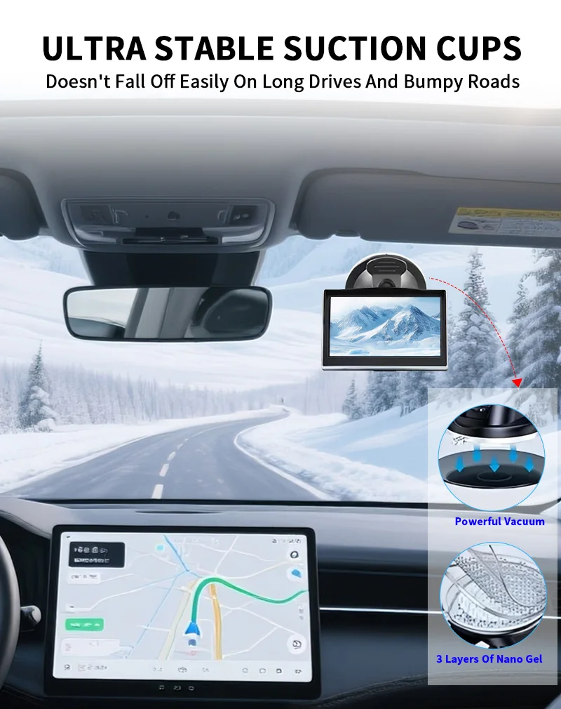 5 Zoll Auto-Monitor LCD IPS Bildschirm AHD CVBS Kompatibel 1080P 720P Wasserdichte Rückfahrkamera Einparkhilfe-System – Detail 3