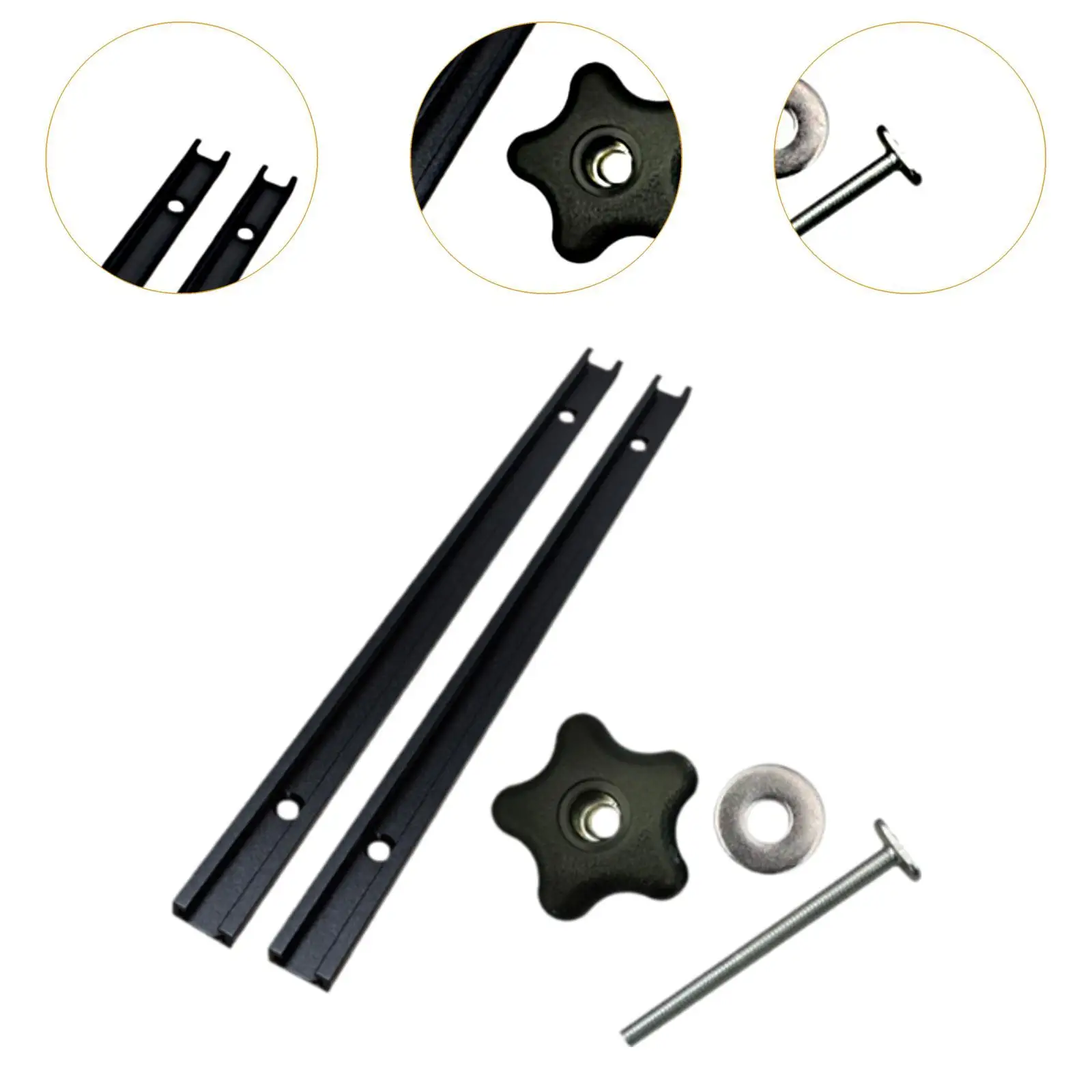 T Track Miter Track Jig Kit Easily Install Length 30.5cm Multifunctional Sturdy