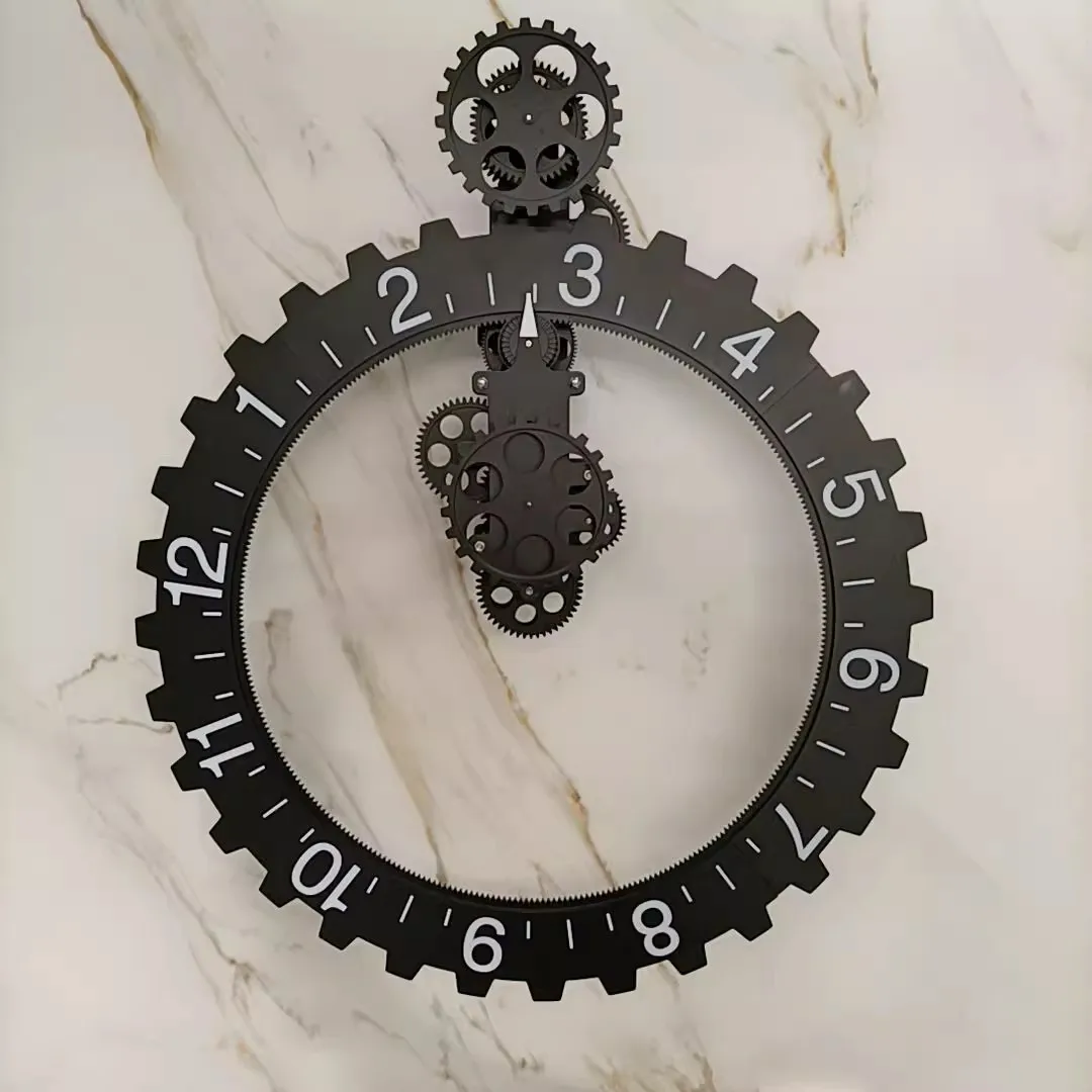 Classic Creative Home of the Continental Bell Gear Clock, Unique Amazing DIY Home Wall Clock, Admirable  for Living Room