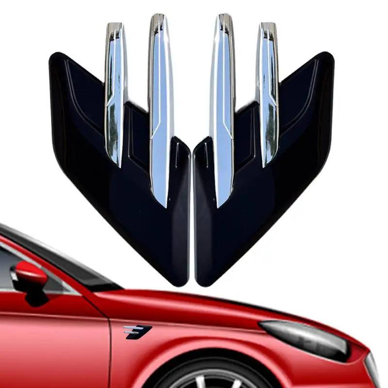 

For General Air Vents Shark Gills Side Air Vent Decoration Cover Trim Strong Adhesive Simulated Ventilation Cover Outlet Trim